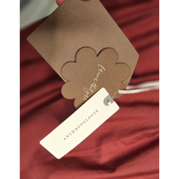 Anthropologie Cottagecore Boho Babydoll Puff Sleeve Red NWT‎ Wedding Prom Med - Picture 8 of 10